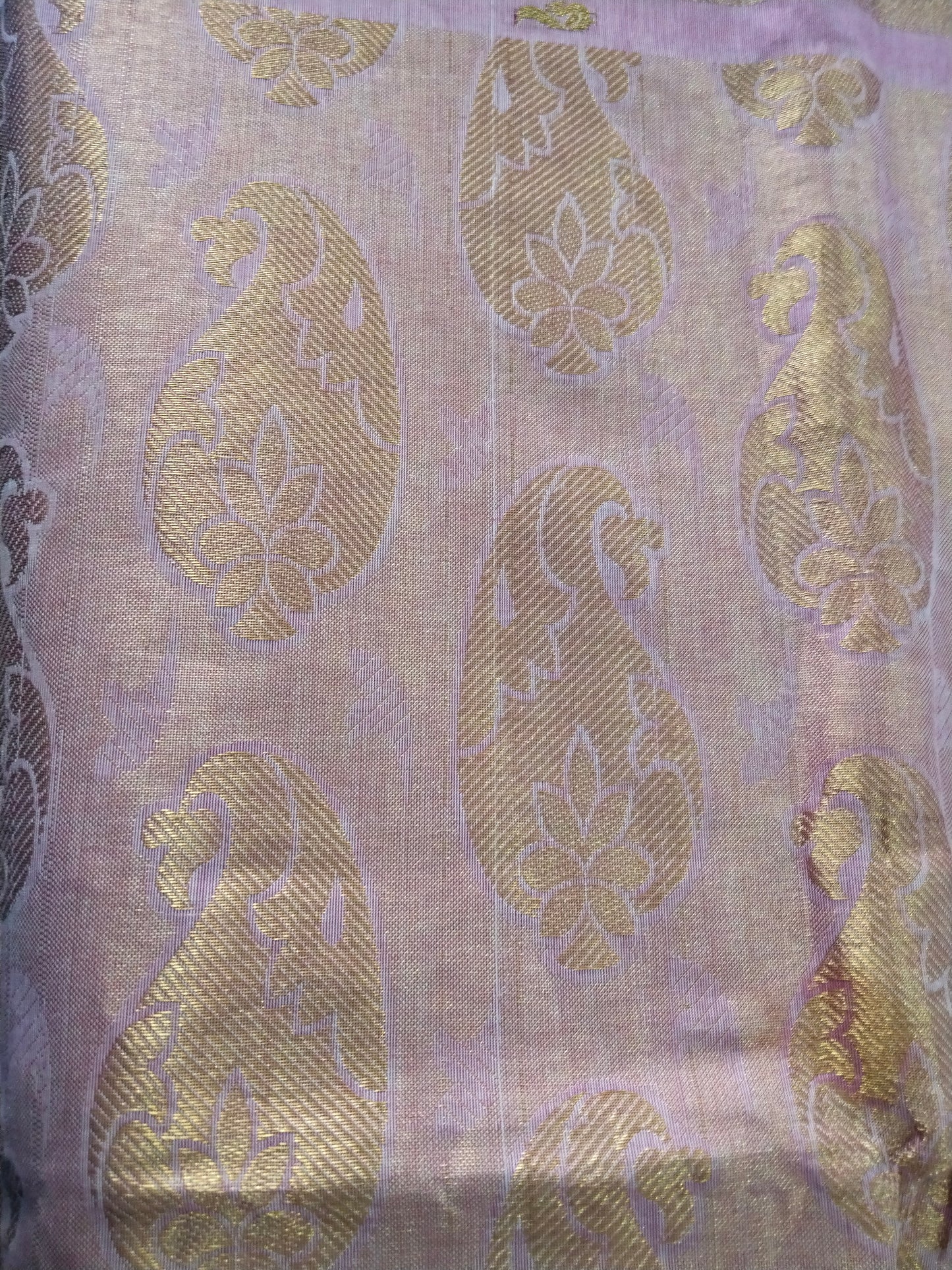 pink Rich cotton saree with blue neli border