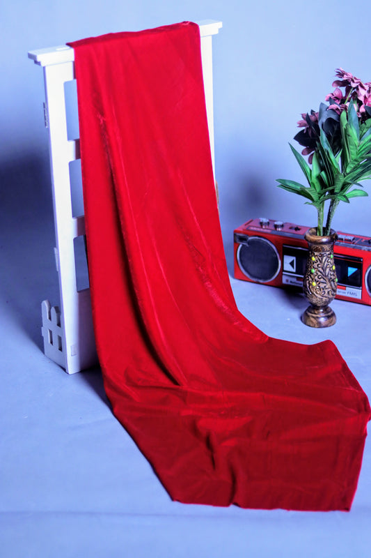 Velvet 9000 Solid Red Fabric
