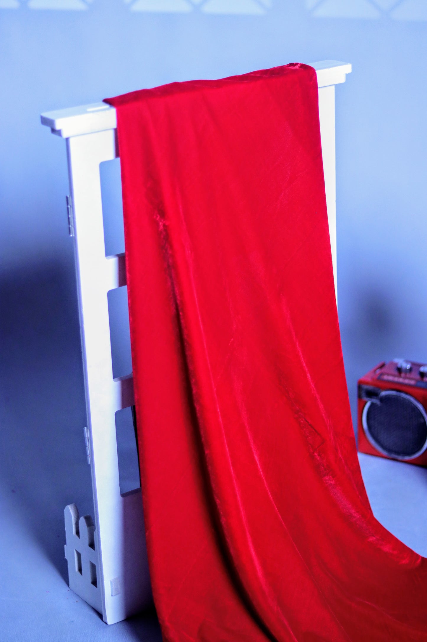 Velvet 9000 Solid Red Fabric