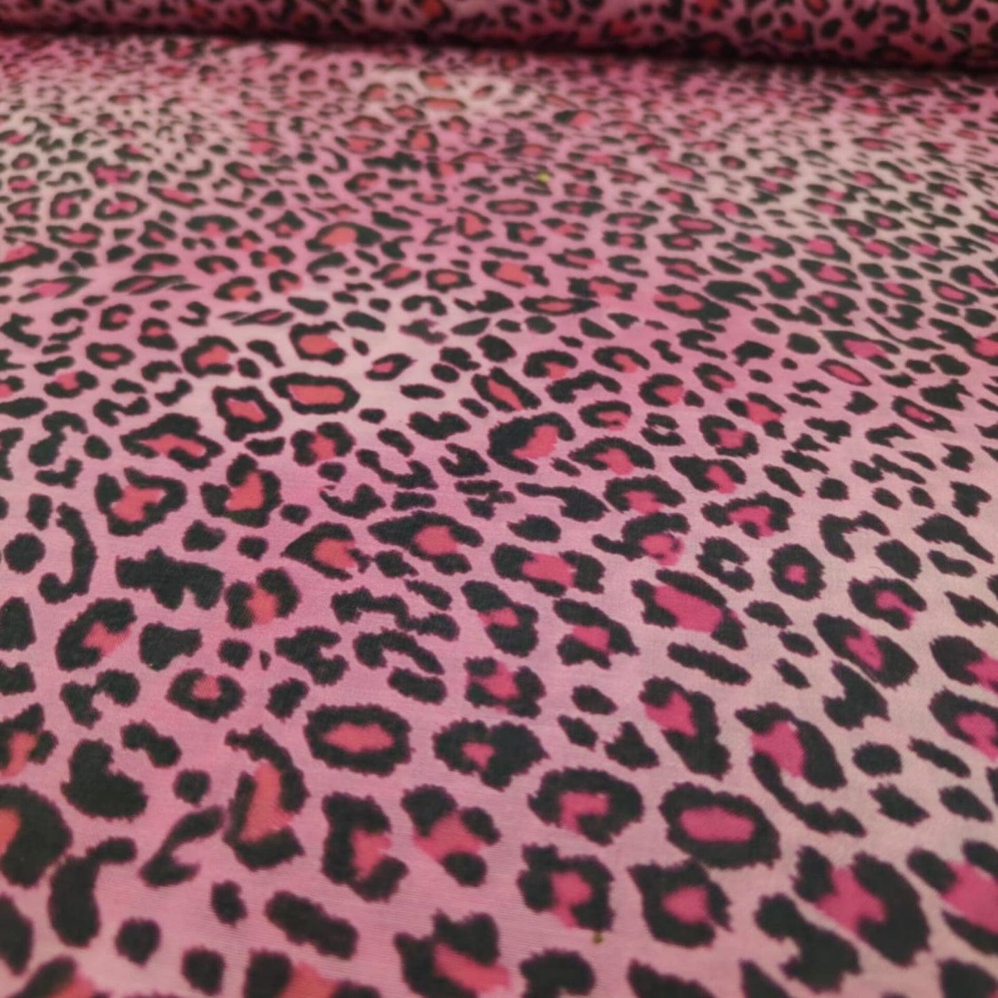 Muslin Silk Black and Pink Tiger Print