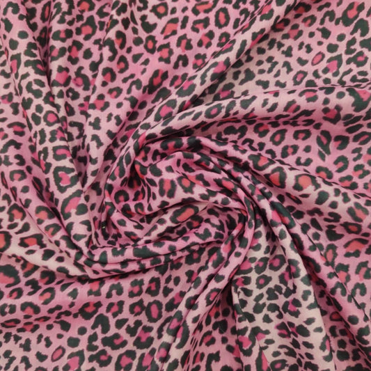 Muslin Silk Black and Pink Tiger Print