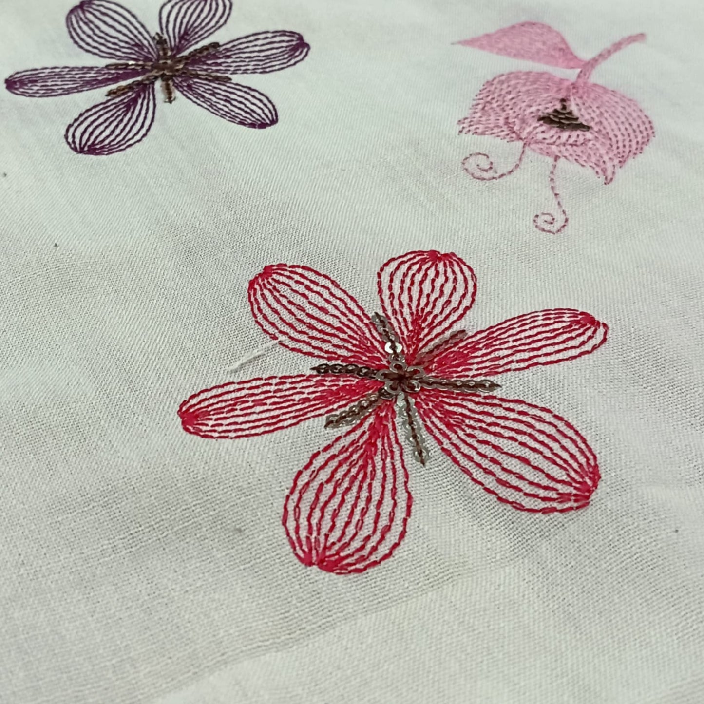 Cotton Embroidery Beige Colour