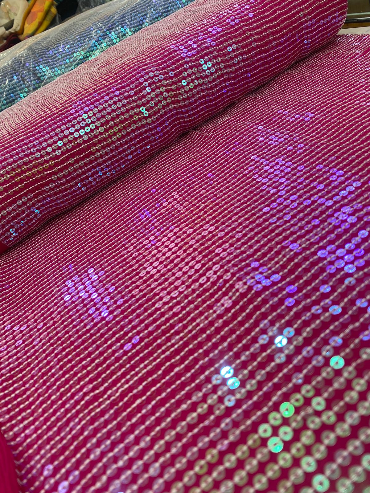 Shining Sequence in Viscose Chinon